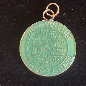 Upcycled Charm with gold tone chain